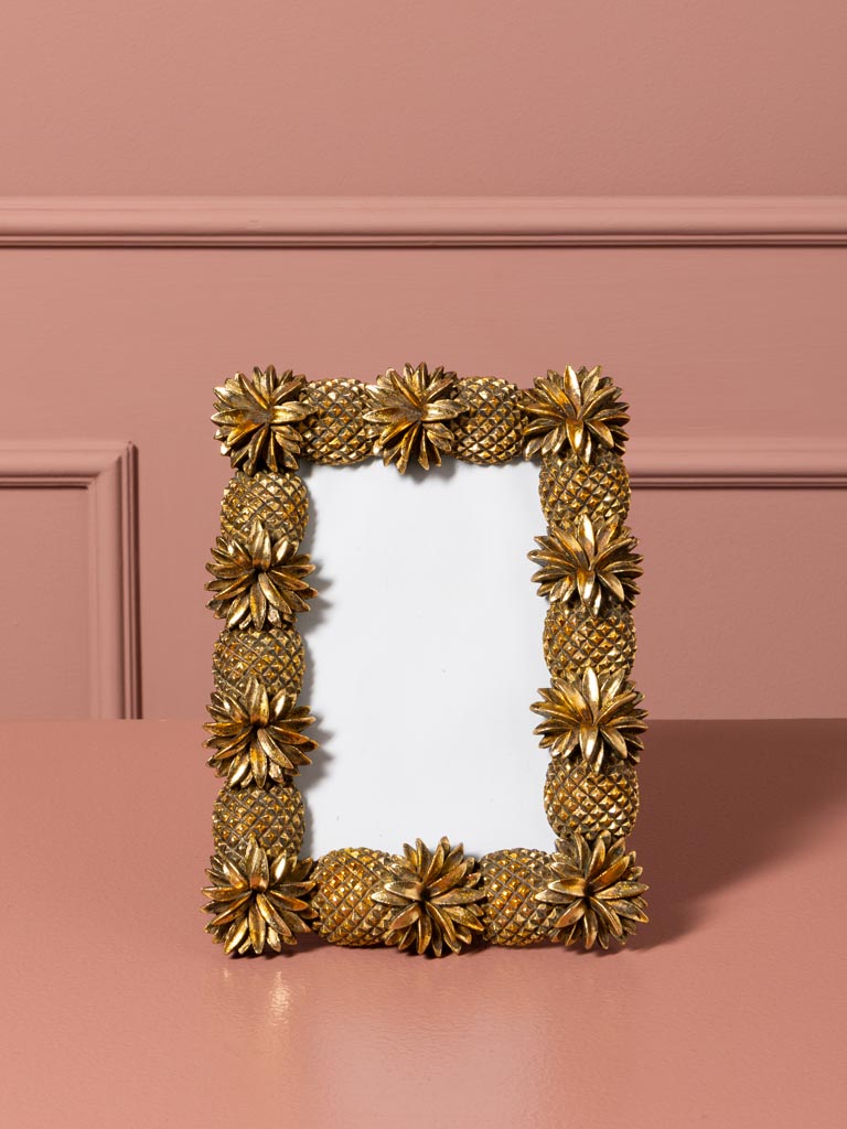 Porte photo contours ananas vieil or (10x15) - 3