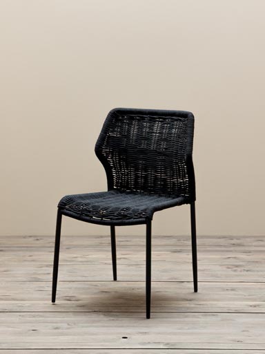 Outdoor chair black rope Triana