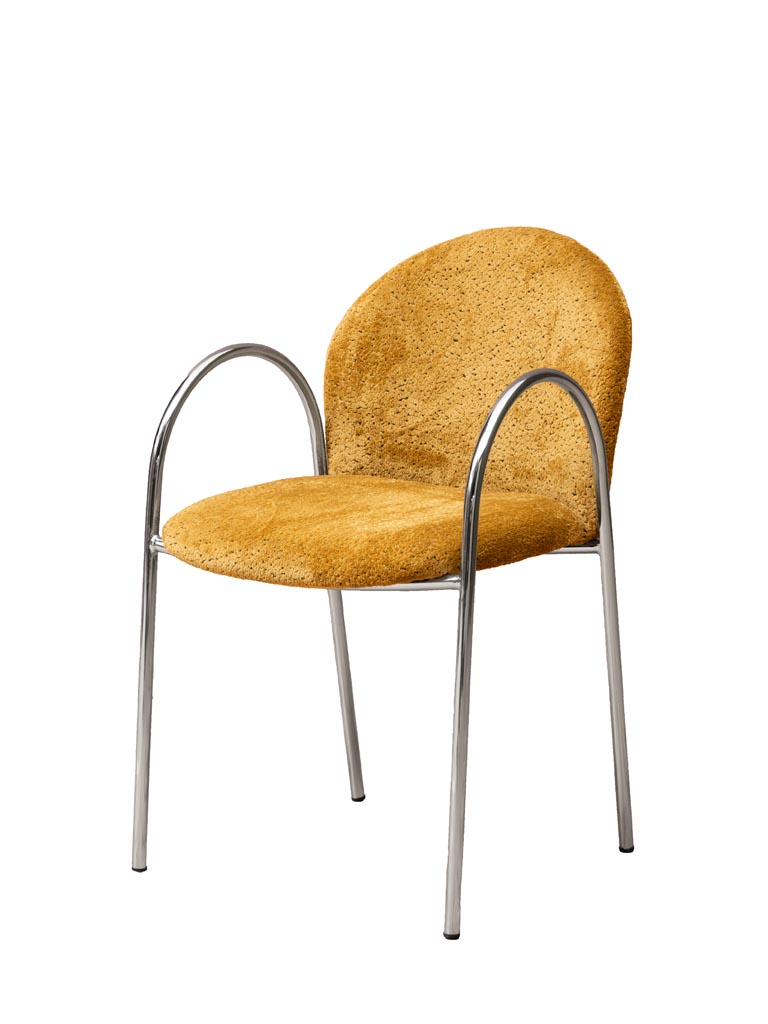 Chaise ocre et chrome Cardia - 3