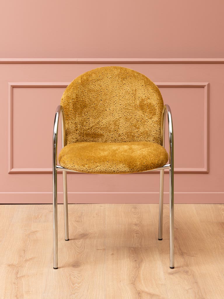 Chaise ocre et chrome Cardia - 4