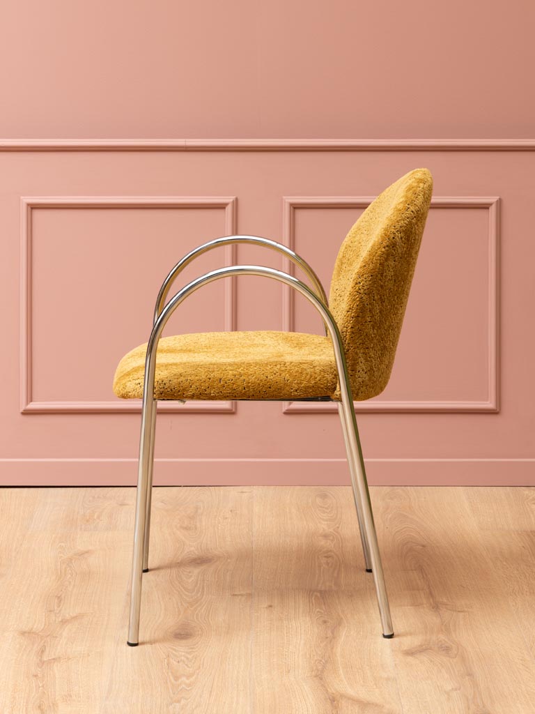 Chaise ocre et chrome Cardia - 6