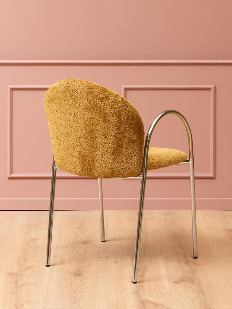 Chaise ocre et chrome Cardia - 5