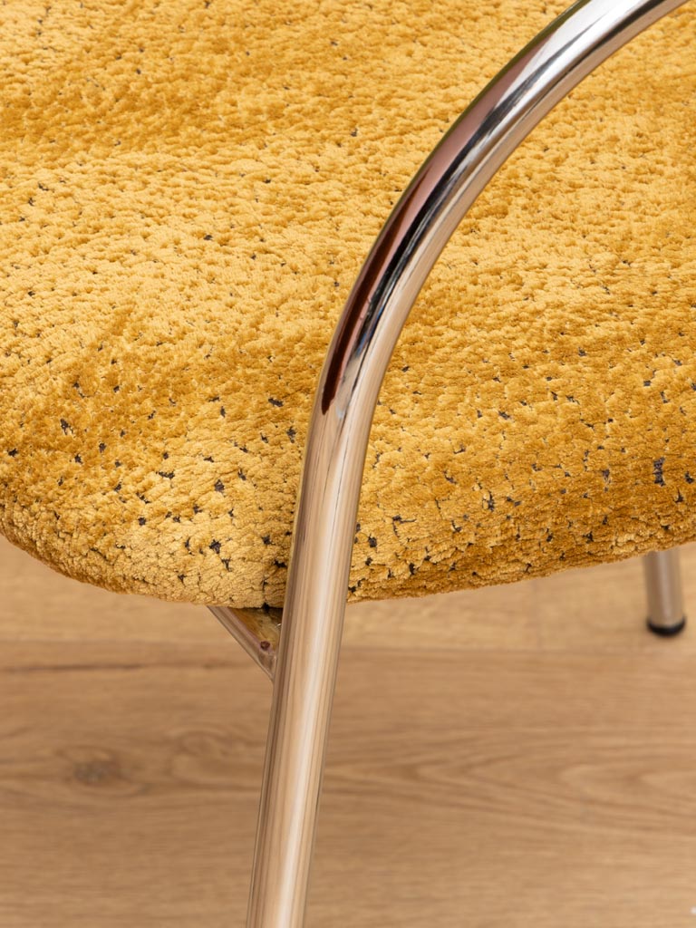 Chaise ocre et chrome Cardia - 2