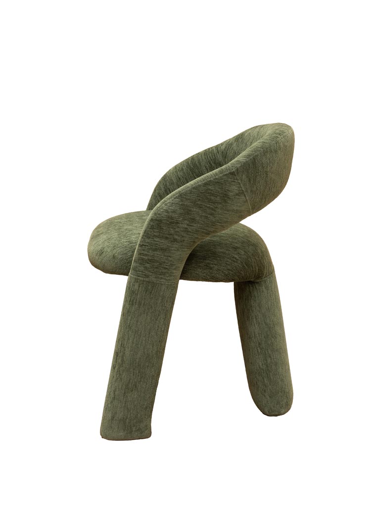 Chaise tissu vert Prato - 2