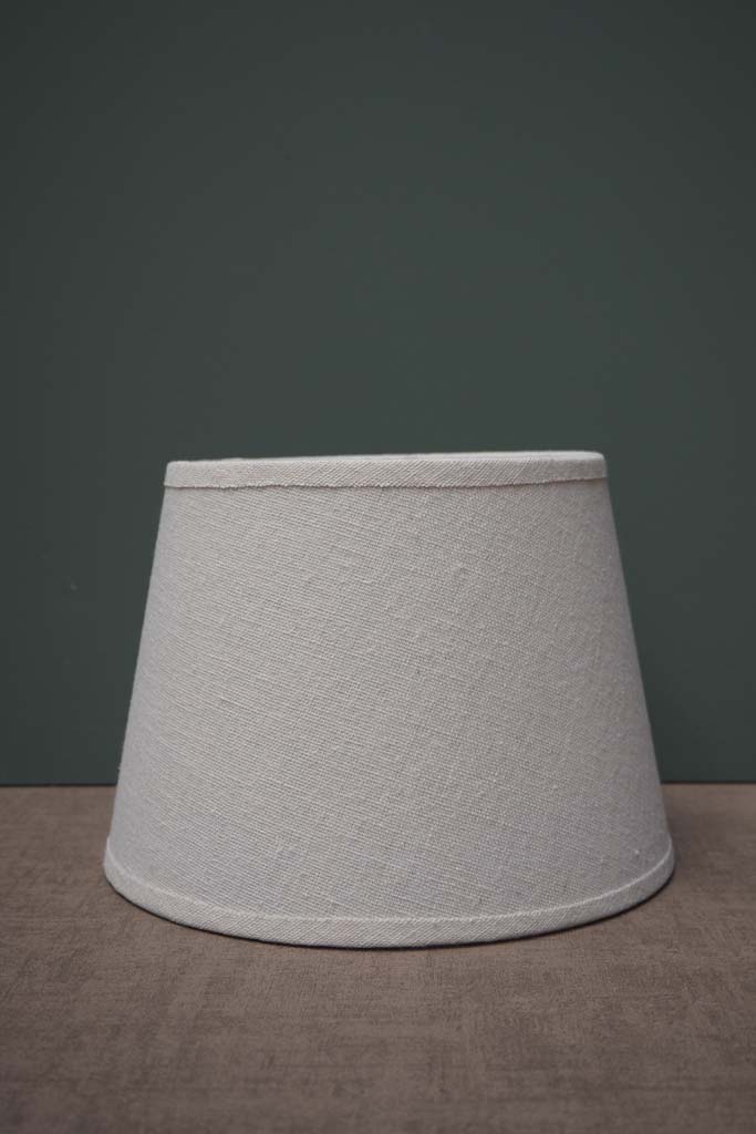 Cylindrical shade 20cm white linen - 1