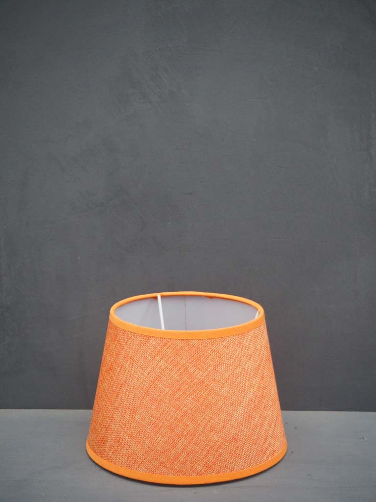Cylindrical shade 20cm orange linen - 1