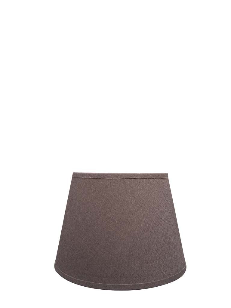 Cylindrical shade 20cm grey linen - 2