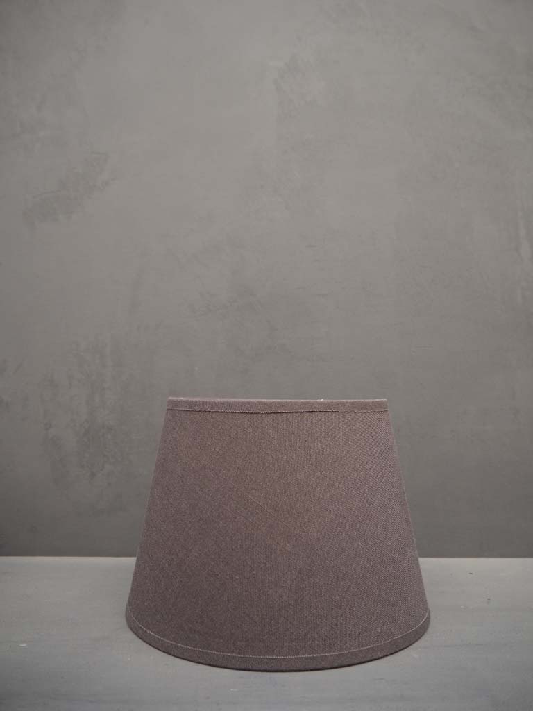 Cylindrical shade 20cm grey linen - 1
