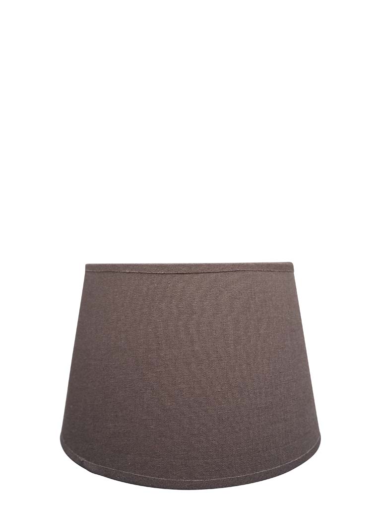 Cylindrical shade 25cm grey linen - 2