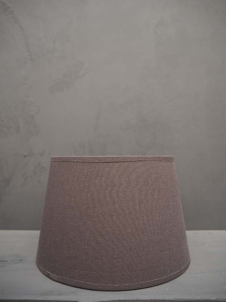 Cylindrical shade 25cm grey linen - 1