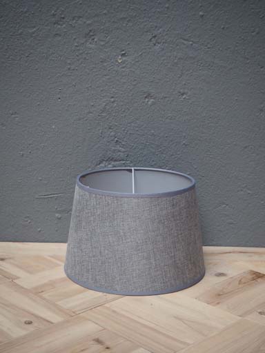 Cylindrical shade 25cm silver grey linen