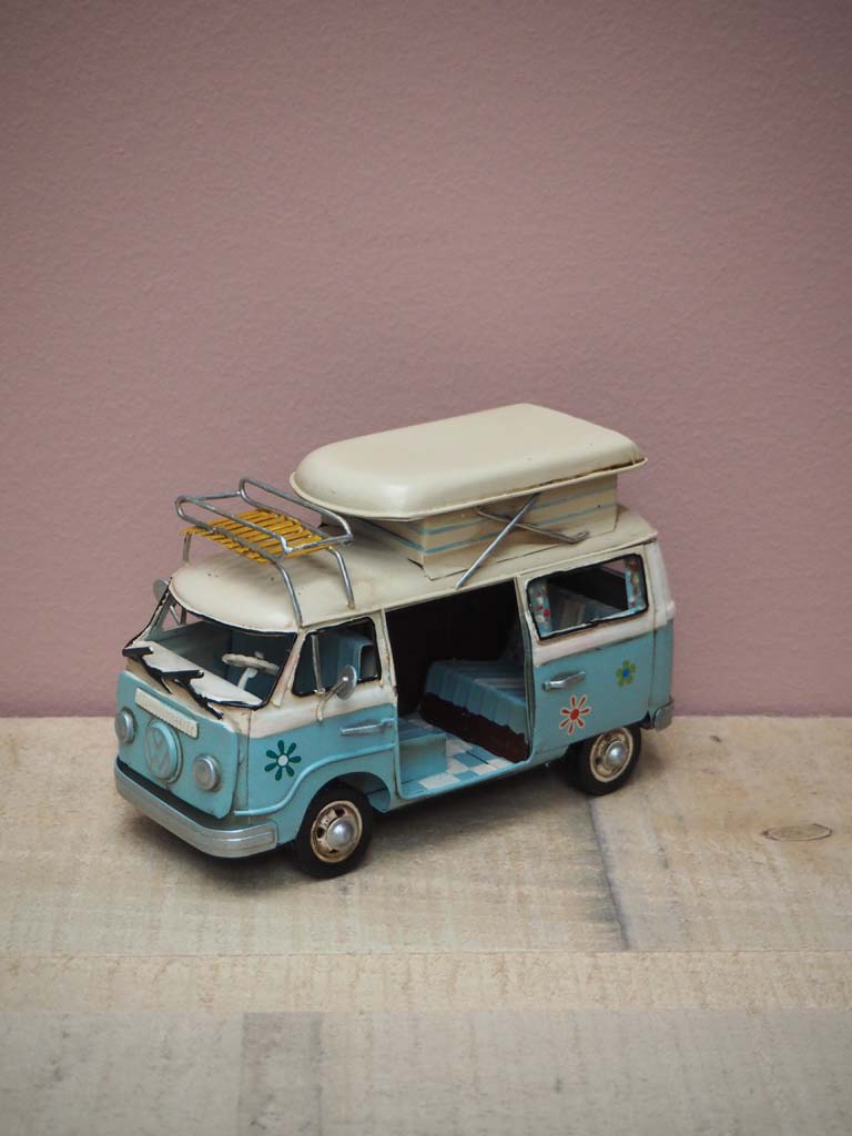 Clear blue VW van - 1