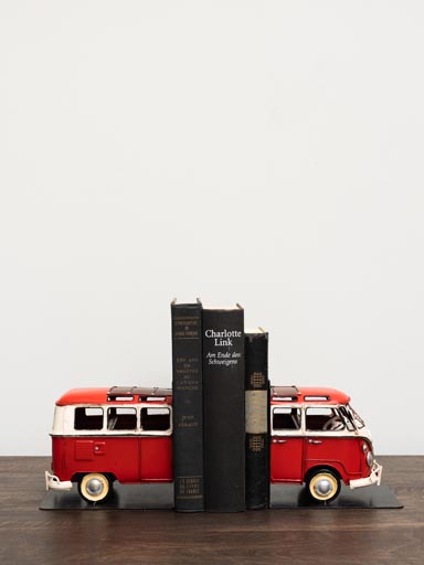 Red VW van bookends