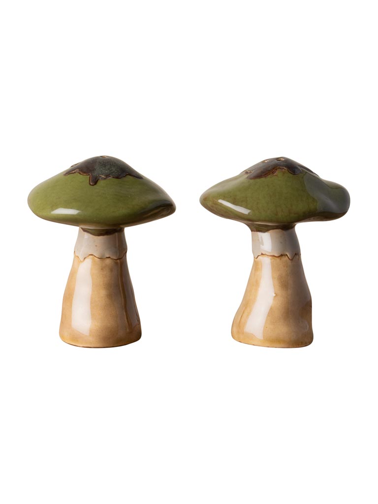 S/2 salt & pepper green mushrooms - 2