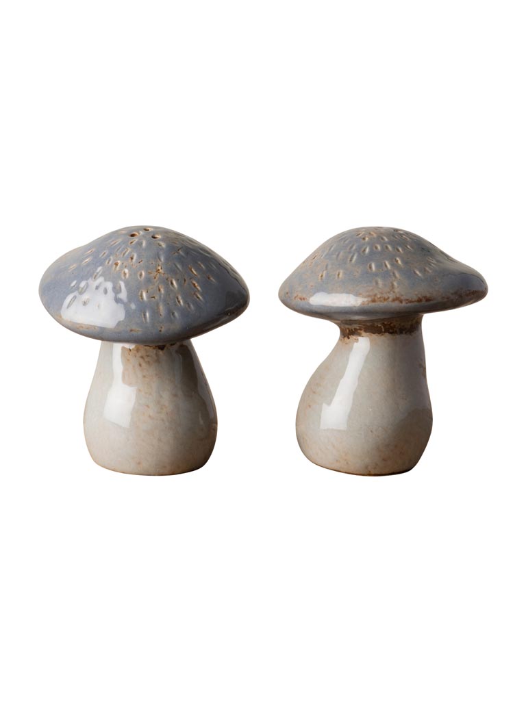 S/2 salt & pepper grey mushrooms - 2