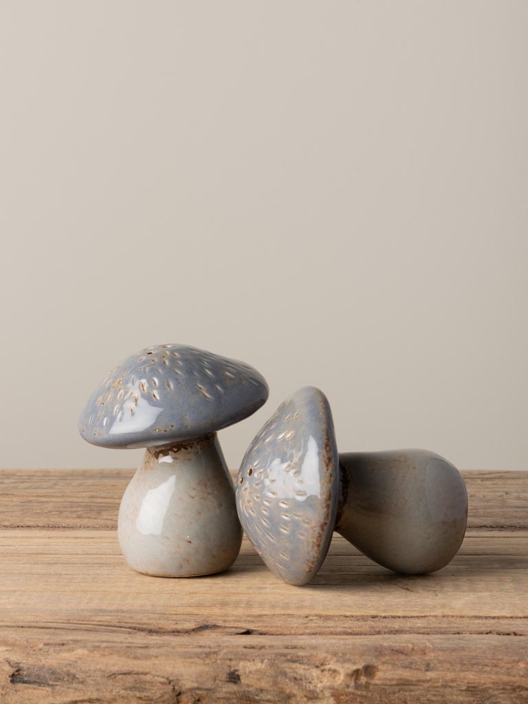 S/2 salt & pepper grey mushrooms - 3