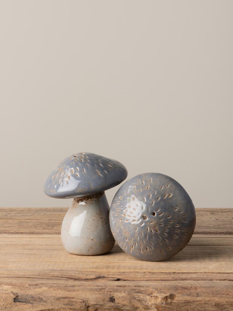 S/2 salt & pepper grey mushrooms - 5