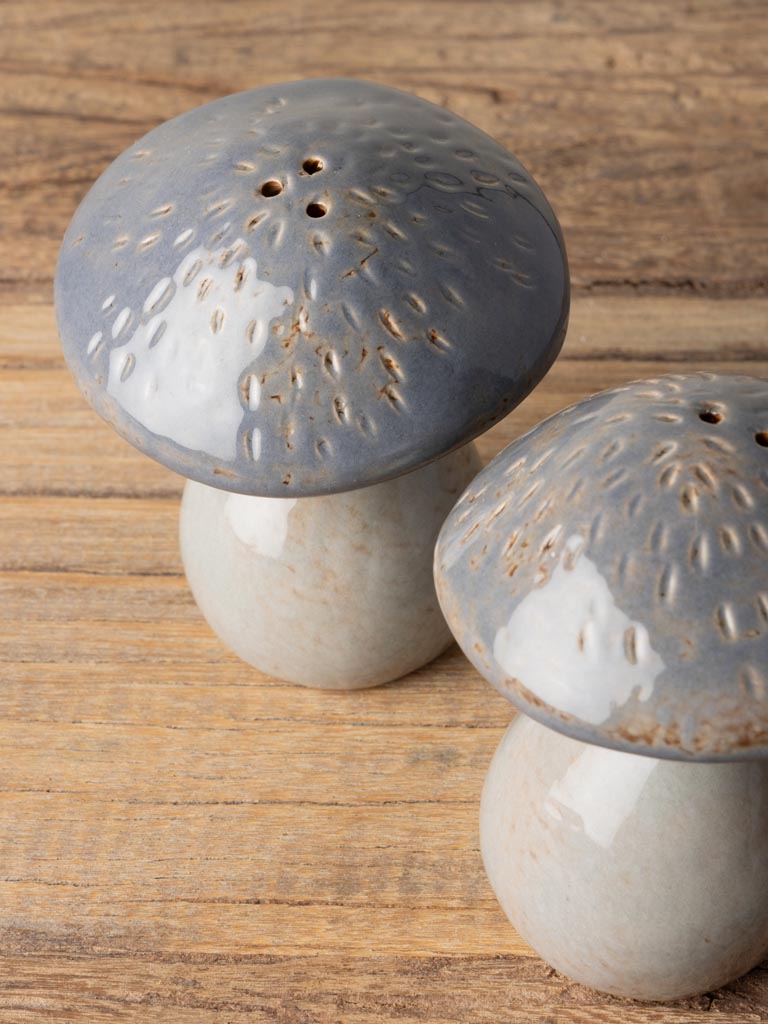 S/2 salt & pepper grey mushrooms - 4