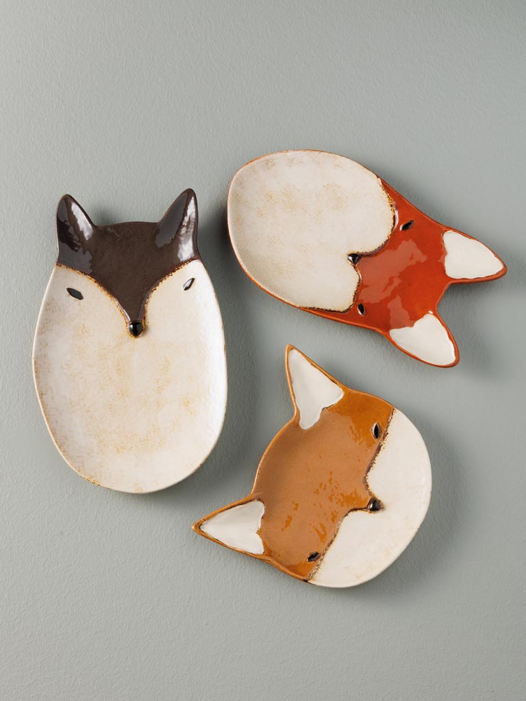 Assiette Renard chocolat - 4