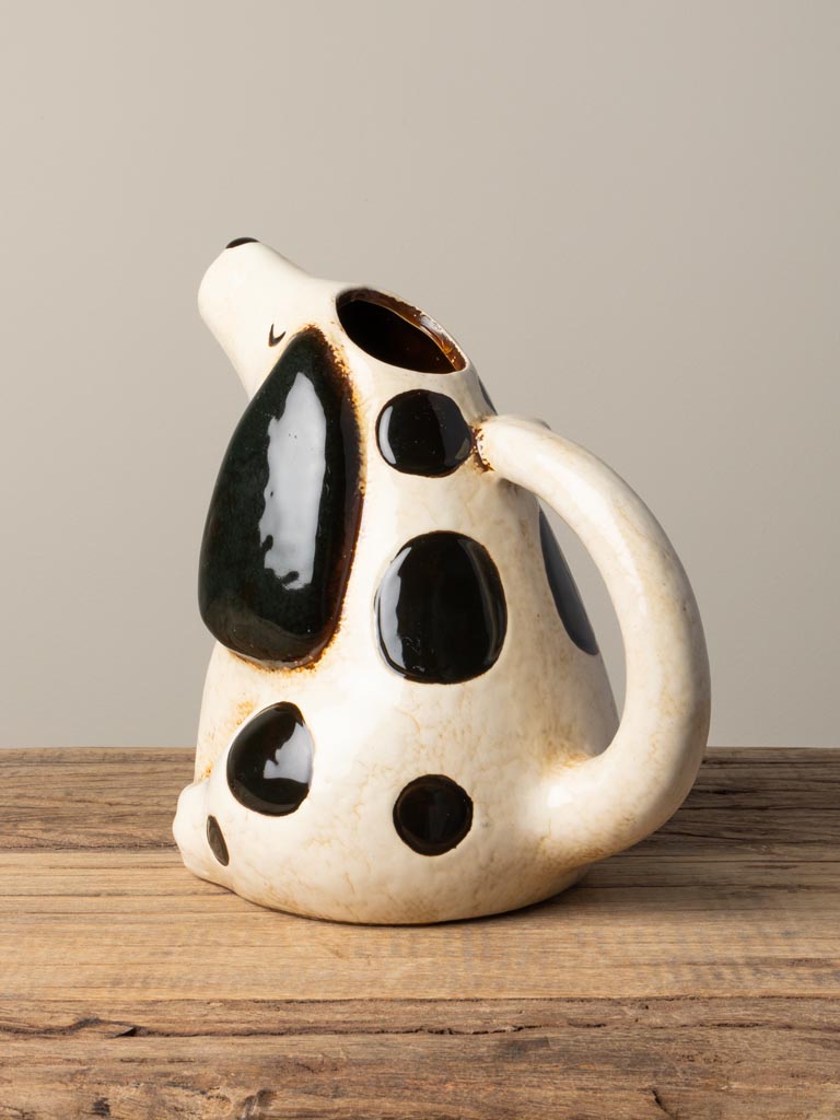 Pitcher black & white dog - 3