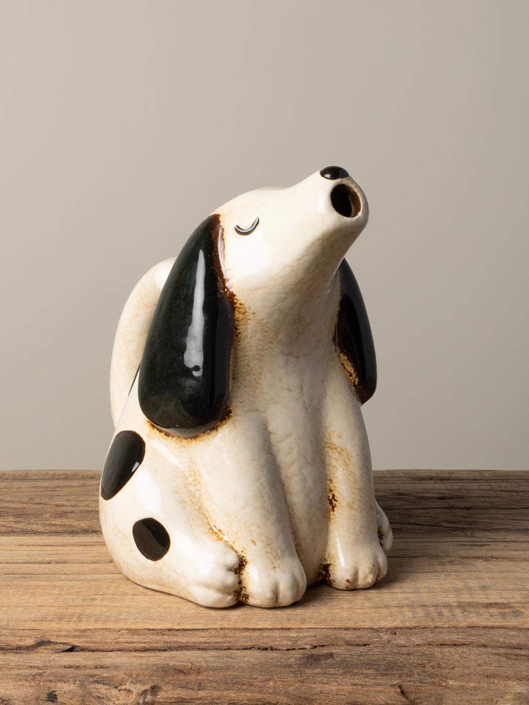 Pitcher black & white dog - 5