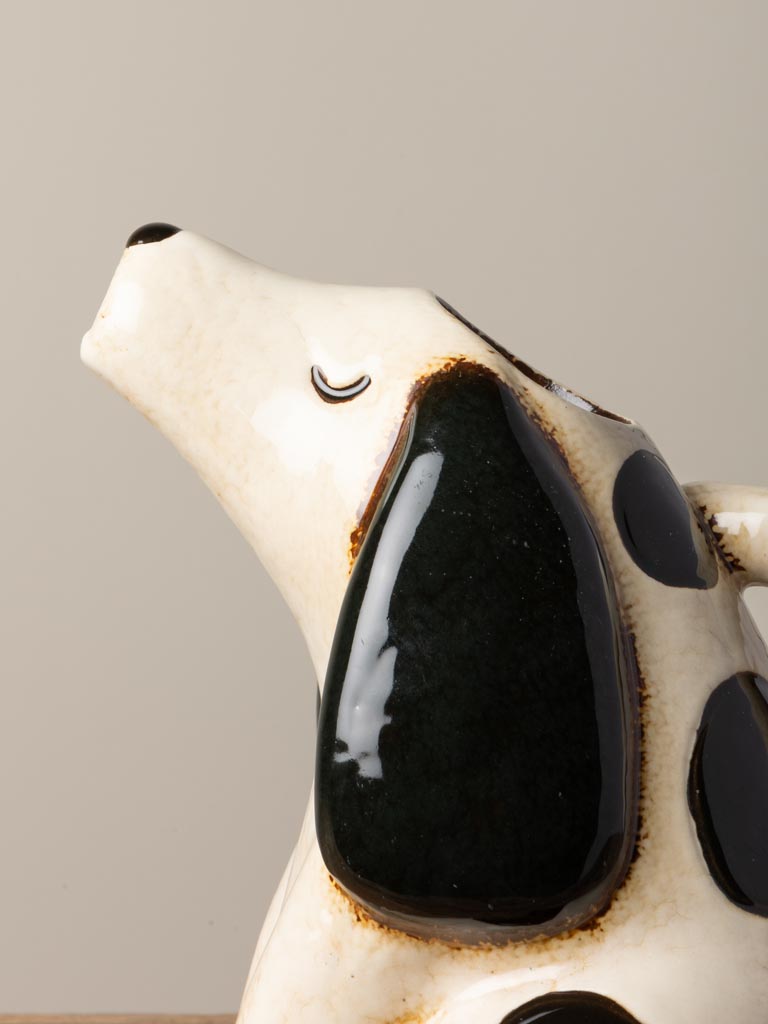 Pitcher black & white dog - 4