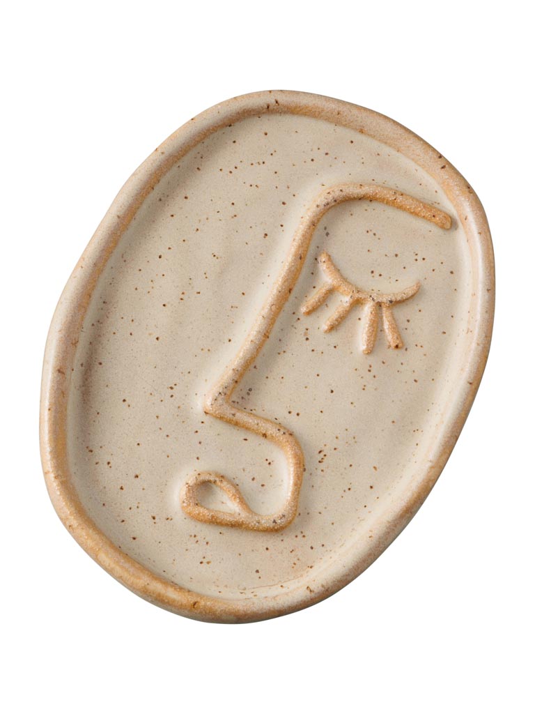 Small beige face Trinket tray - 2