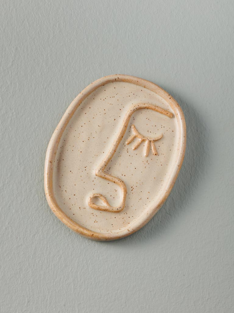 Small beige face Trinket tray - 1