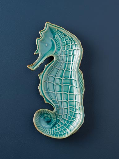 Dish Aqua seahorse