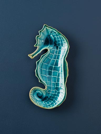 Small dish Aqua seahorse
