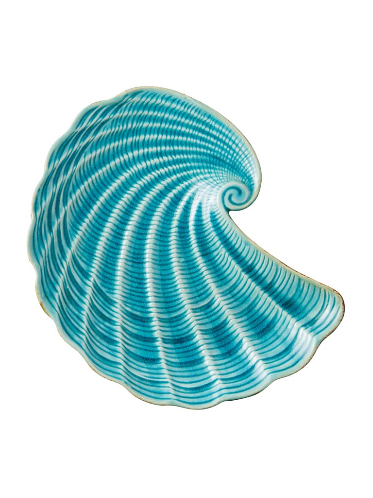 Large dish Aqua shell - 2
