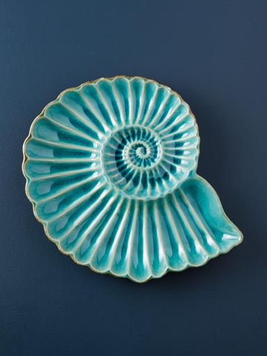 Large dish Aqua round shell