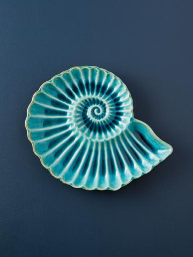 Medium dish Aqua round shell