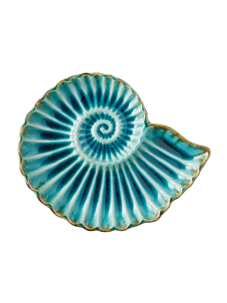 Small dish Aqua round shell - 2