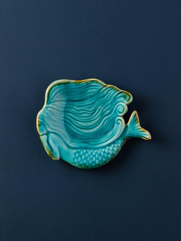 Petite assiette sirène turquoise - 1