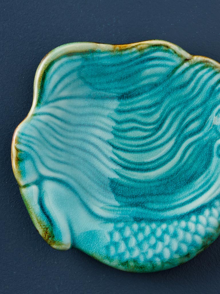 Petite assiette sirène turquoise - 3