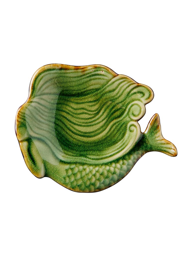 Small green mermaid dish - 2