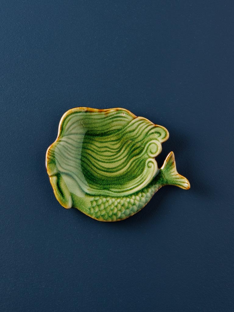Small green mermaid dish - 1