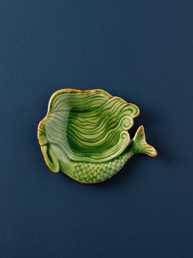 Small green mermaid dish