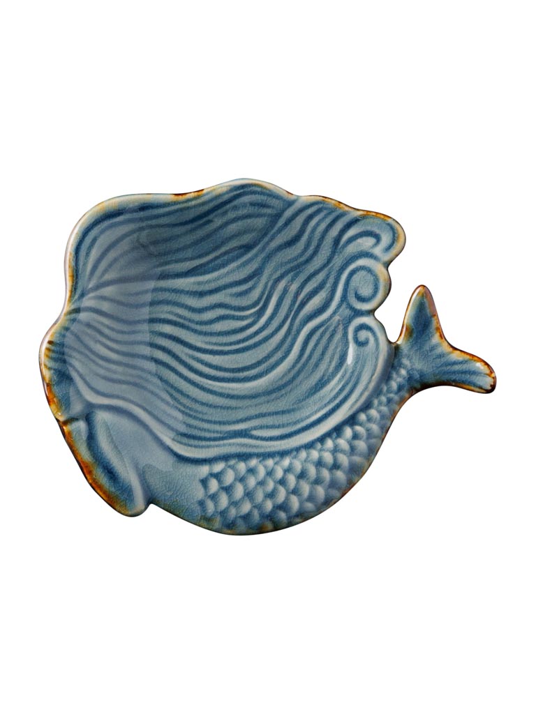 Small dark blue mermaid dish - 2