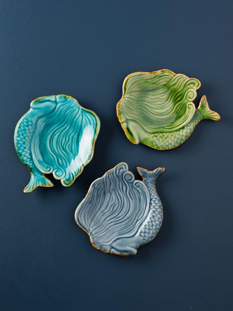 Small dark blue mermaid dish - 4