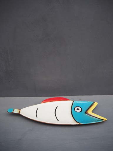 Coloured fish plate "Comic"