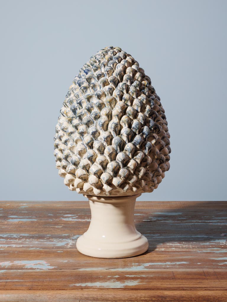 Large artisanal artichoke on stand - 1