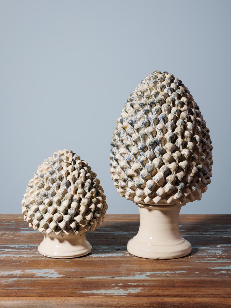 Large artisanal artichoke on stand - 4