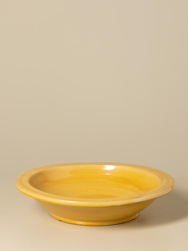 S/2 vase and basket in yellow terracotta - 3