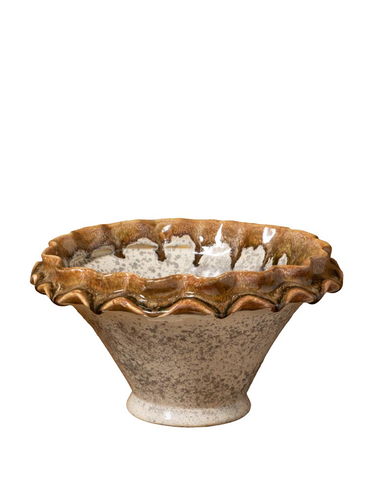 Fruit bowl with brown ruffs Corola - 2