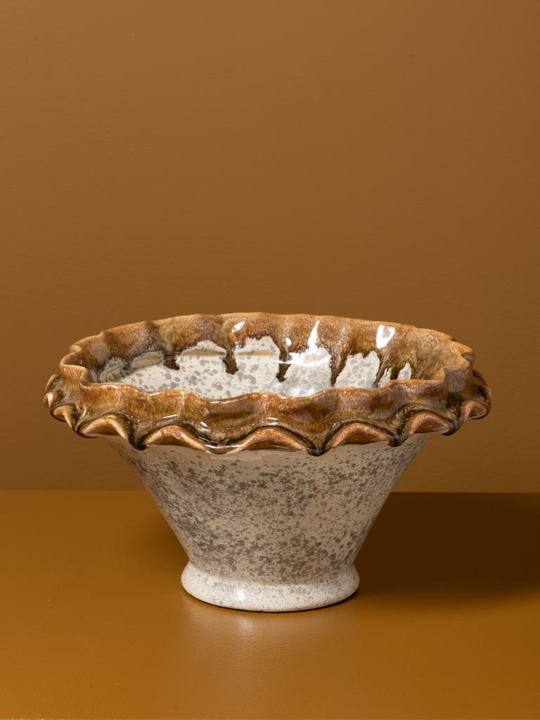Fruit bowl with brown ruffs Corola - 1