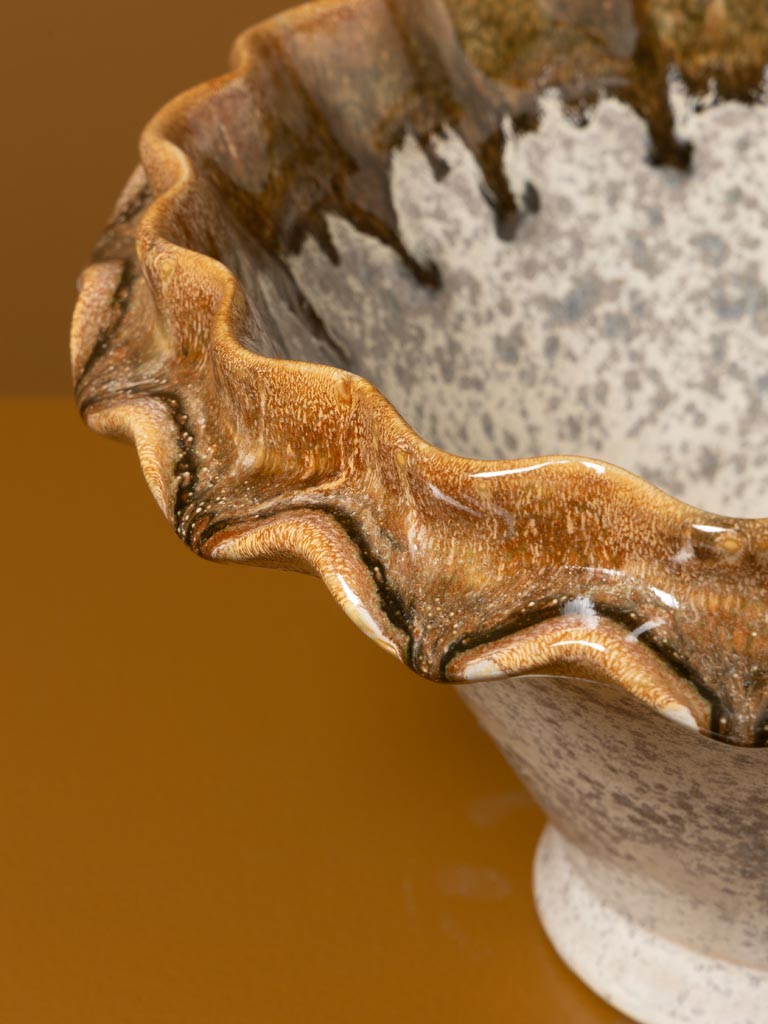 Fruit bowl with brown ruffs Corola - 4