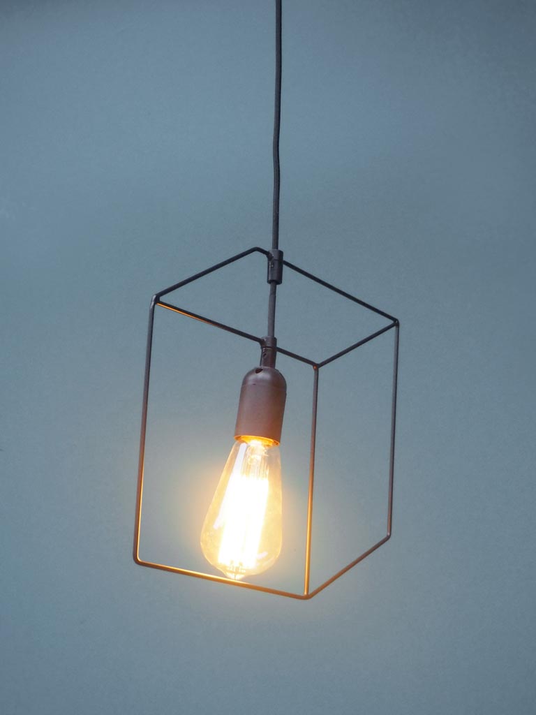 Metal hanging lamp cube 