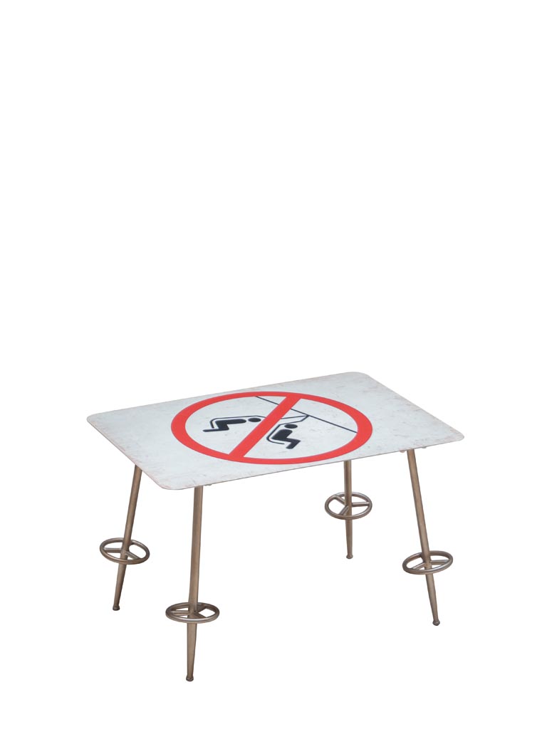 Petite table Interdiction de se balancer - 2